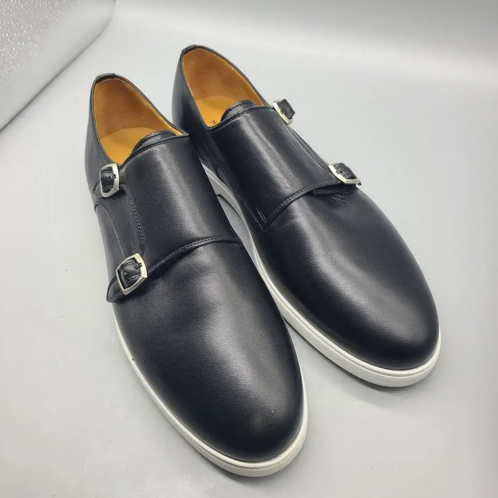 NEW Magnanni Lobo Double Monk Sneaker 26123 BLACK sz 11.5 (Fits like US 12)